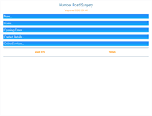 Tablet Screenshot of humberroadsurgery.nhs.uk
